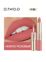 Матовая губная помада O.TWO.O Rose Gold 2in1 3.5g Цвет №06 арт. N9107 Нежно-розовый